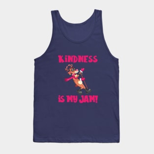 Kindness is My Jam with Christmas Reindeer Singing Tank Top